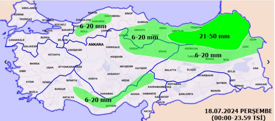 Kars ve Ardahan çevreleri için sağanak uyarısı 30